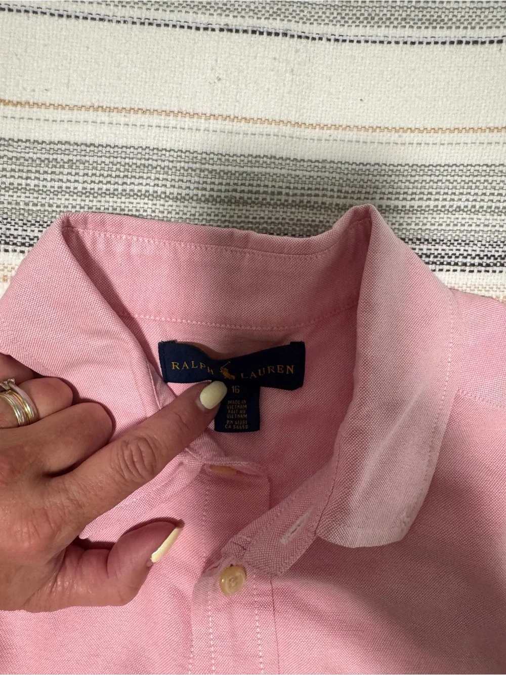 Polo by Ralph Lauren Light Blue and Light Pink Oxford Button-Down Shirts